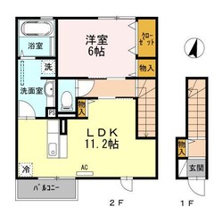 セジュール深津（Ｄ）の物件間取画像